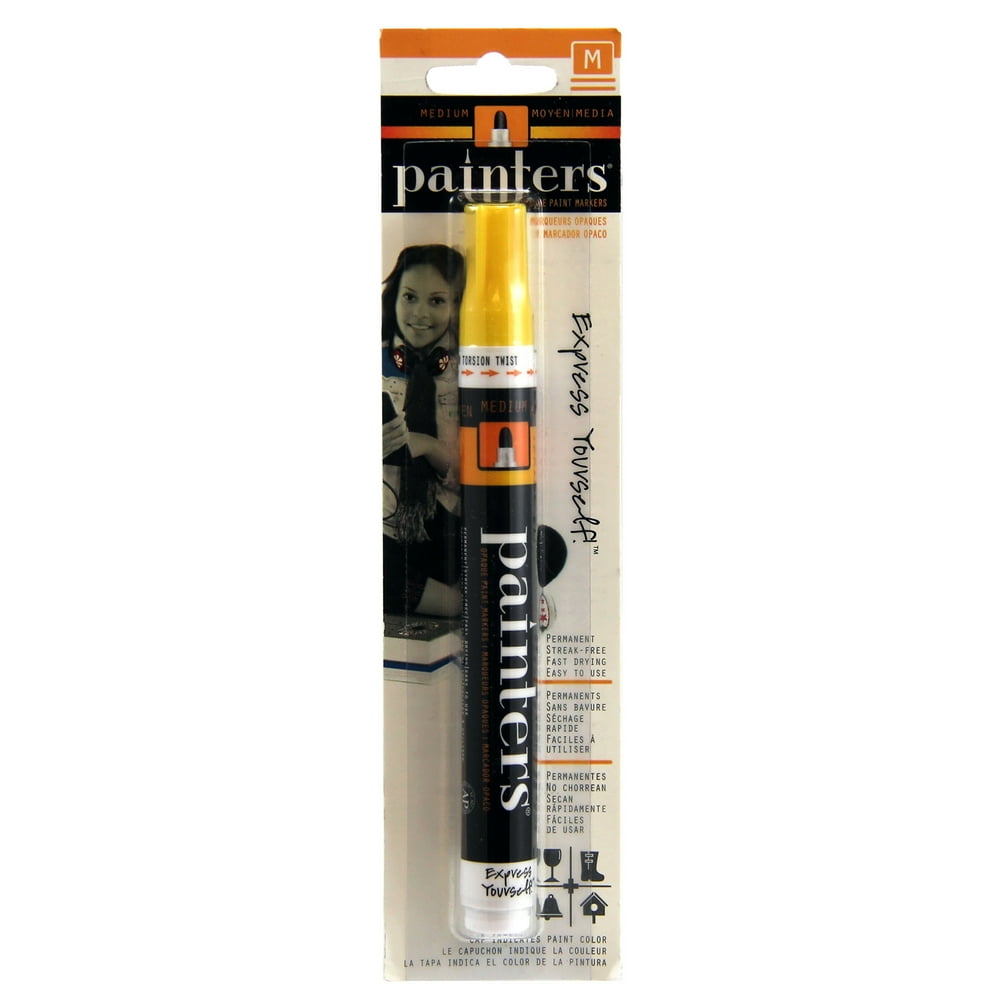 Painters Medium Point Yellow Permanent Paint Pen, 1 Each