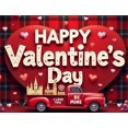 thumbnail image 4 of Valentine's Day Banner Backdrop Background Romantic Event Decoration Photography Props Party Supplies Red Gold Elegant Design, 4 of 4