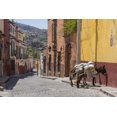 thumbnail image 2 of Paulson, Don 24x17 White Modern Wood Framed Museum Art Print Titled - Mexico Two laden donkeys on sidewalk, 2 of 4