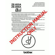 Brother ZE-855A ZE-856A Sewing Machine Owners Instruction Manual