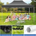 thumbnail image 5 of SANOPY 10' x 15' Heavy Duty Pop up Canopy with 4 Removable Sidewalls, Instant Commercial Tent for Party, Portable Gazebo with Sangbags, Roller Bag, Black, 5 of 8
