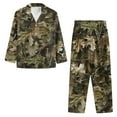 thumbnail image 2 of SEANATIVE Camo Hunting Mens Long Sleeve Pajamas Set Maple Wood Button Up Pajamas with Pockets 2 Piece Big and Tall Pajamas for Mens Long Pants Sleepwear Sets Size XS, 2 of 6