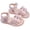 Pink, variant on Owordtank Kids Closed-Toe Glitter Sandals, Adjustable Ankle Strap Non-Slip Summer Beach Shoes