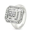 thumbnail image 3 of Sterling Silver 1ct. TDW Round & Baguette Diamond Ring (I-J, I2-I3), 3 of 8