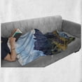 thumbnail image 5 of Landscape Soft Flannel Fleece Throw Blanket, Mountains View Missouri River Nature Scenes Photo, Cozy Plush for Indoor and Outdoor Use, 50" x 70", Baby Blue Fern Green, by Ambesonne, 5 of 5