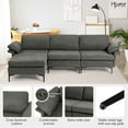 thumbnail image 5 of Topcobe Extra Large Modular L-Shaped Sectional Sofa with Reversible Chaise for 4-5 People, Couches for Living Room, Sofa Bed Sleeper for Adults, Stylish and Comfortable Design, Gray, 5 of 12