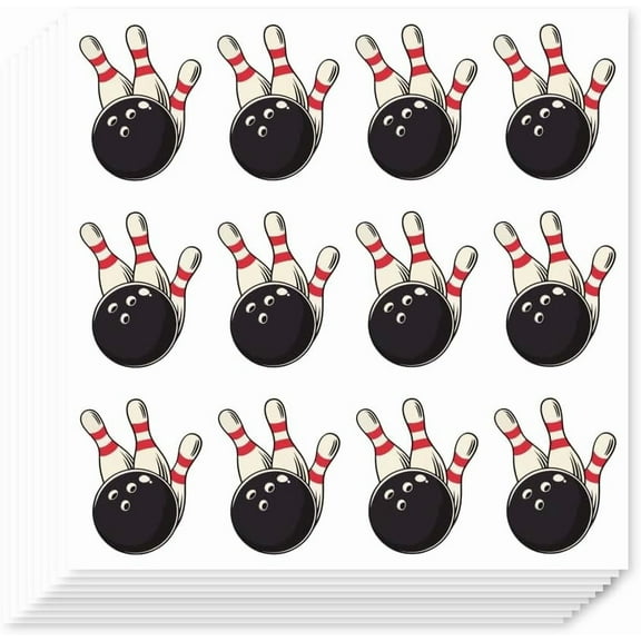 240Pcs Self-Adhesive Bowling Stickers Sports Theme Planner Stickers Retirement Party Favors Labels