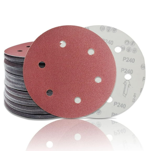 20pcs 225mm Sanding Disc 180 Grit Sanding Disc for Long Neck Sanders, Drywall Grinders 6 Round Holes Sandpaper   Senmai Tools