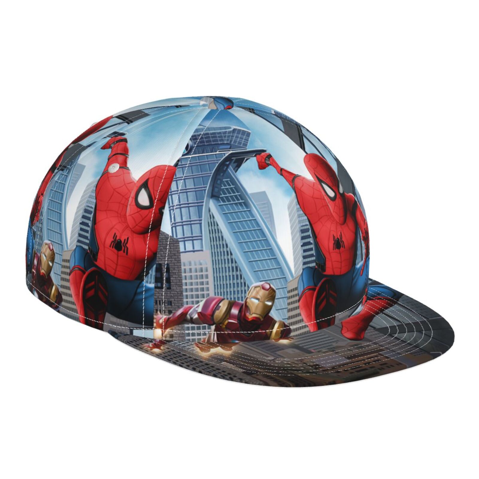 Flat Bill Brim Adjustable Baseball Cap 