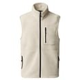 thumbnail image 2 of ZHOUCHANKIDS Men's Outdoor Lined Stand Collar Zip Up Vest Lightweight Windproof Sleeveless Jacket for Hiking Camping and Everyday Casual Wear Comfortable Warm Layer White M, 2 of 6