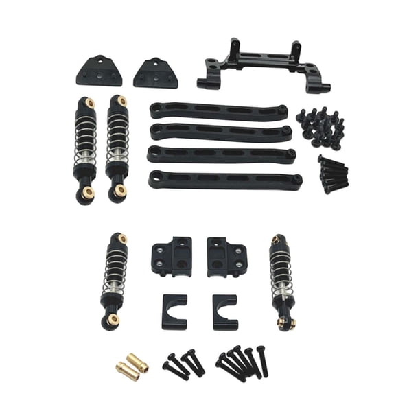 Kit de actualización RC 1/12, pieza de reparación de amortiguador delantero y trasero, barra de acoplamiento, barra de acoplamiento para 82PR0 MN82, negro