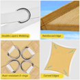 thumbnail image 4 of Shade Sail HappyTrends, arena resistente a los rayos UV, 3,7 x 4,9 m, 4 of 7