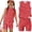 Red, variant on Summer Outfits for Kids Girls Size 7-8 Girls 2 Piece Outfits Cute Clothing Sets Vacation Short Sleeve T Shirts Top and Shorts Athletic Tracksuit Yellow 12-13 Years
