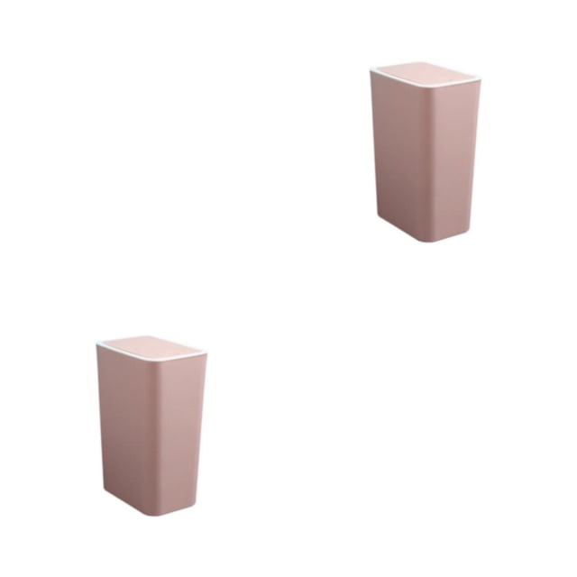 Kearding One Click Open Can Garbage With Kitchen Counter Under Large Garbage Can Large With And Capacity Lid Wide Kitchen Rosa claro nórdico 2piezas