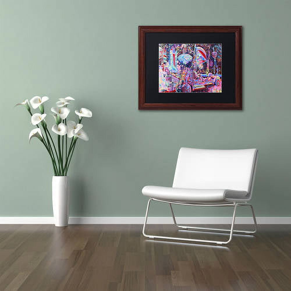 Trademark Fine Art "Moon Buggy" Canvas Art by Josh Byer, Black Matte, Wood Frame