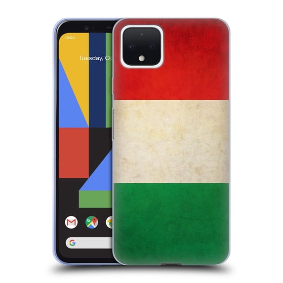 Head Case Designs Vintage Flags Italy Italian Soft Gel Case Compatible with Google Pixel 4