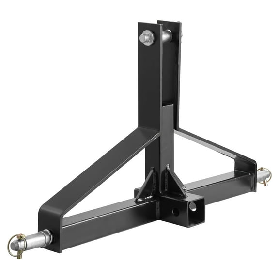 KFFKFF 3-Point Trailer Hitch with 2-Inch Receiver, Quick Hitch Attachment for Category 1 Tractors, 3000lbs Load Capacity, Tow Bar Adapter, Compatible with Various Tractor Models