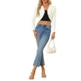 thumbnail image 2 of INSPIRE CHIC Women's Crop Shrug Long Sleeve Knit Elegant Open Front Casual Bolero Cardigan, 2 of 5