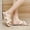 Beige, variant on Aueoeo Women Sandals Beach Open Toe Flat Slippers Fashion Buckle Solid Chain Slide Flip Flops Outdoor Beach Sandals