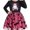 Black Pink Bat, variant on Girls Dress Black Pink Ghost Bat Long Sleeve Holiday Halloween Tulle Party Knee Length Dress 4 Years