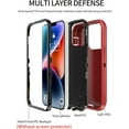 thumbnail image 4 of Entronix Heavy Duty Case Designed for iPhone 15 Shockproof Triple Layer Rugged Case, Orange, 4 of 5