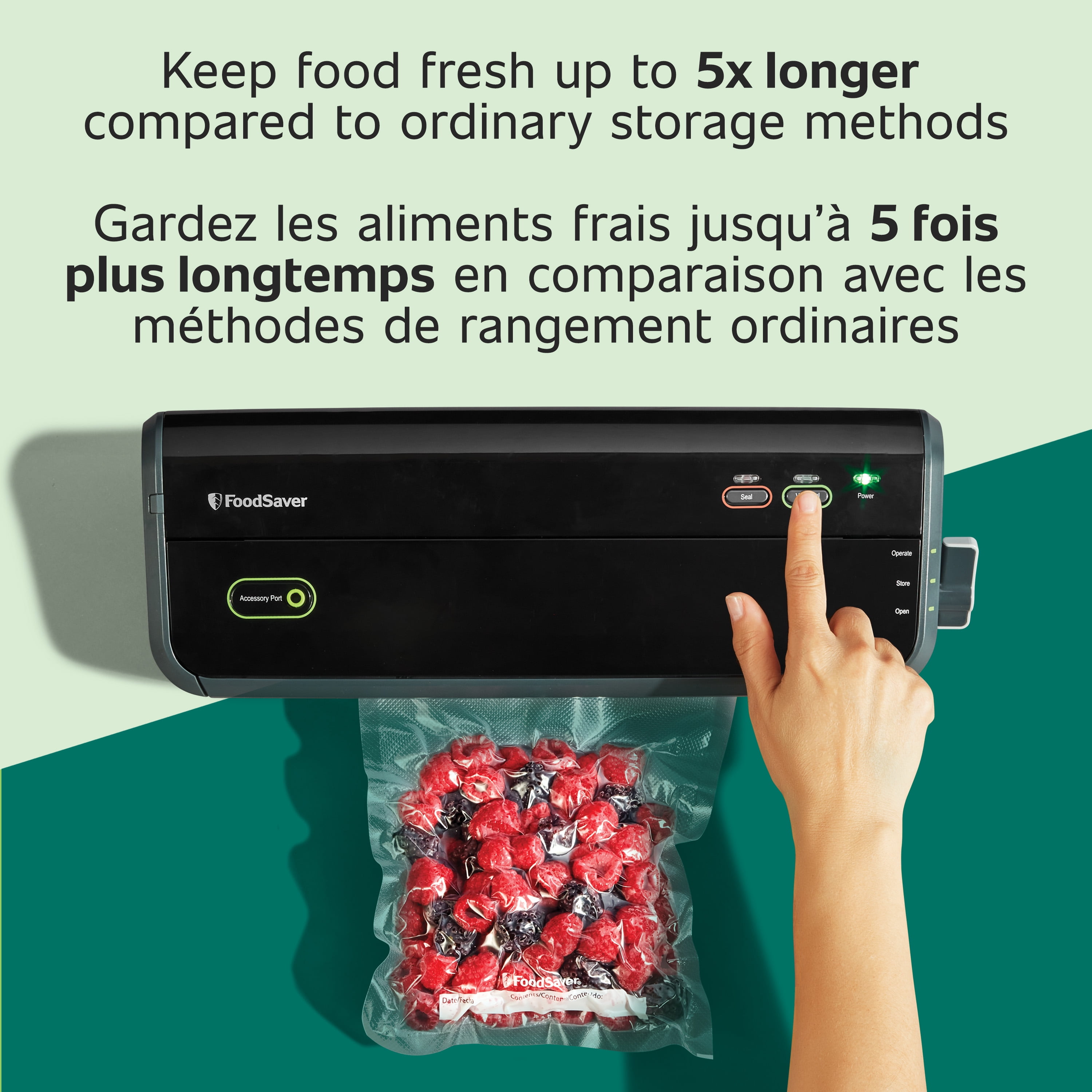 Sacs d’emballage sous vide FoodSaver de 3,78 L (1 gal), 32 unités