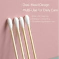 thumbnail image 2 of Cotton Swabs, 300 Count Cotton Swabs, 2.76in Bamboo, Wooden Multi-purpose Buds, Natural Double Tipped Long Sticks, Ear Makeup Nails Skin Care Cleaning Application for Hygiene and Beauty, 2 of 7
