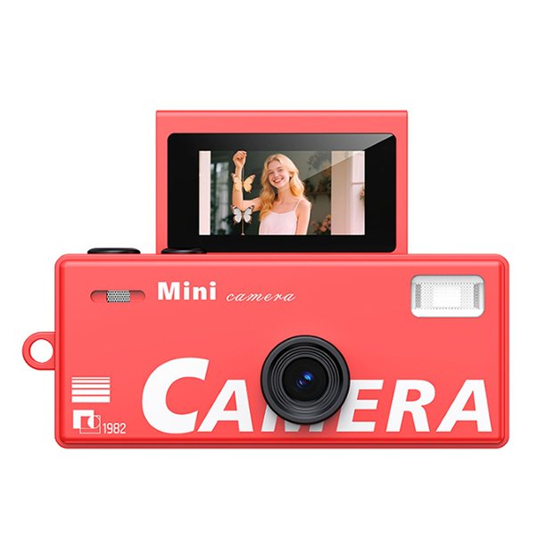 Cámara de con Pantalla Abatible de 0,96 Pulgadas, Minicámara Digital CCD Retro de 720P, Videocámara Muy Pequeña, Grabadora de Video C