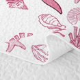 thumbnail image 5 of Erosebridal Ribbon Bowtie Twin Quilt Set,Cute Ocean Seashell Starfish Twin Coverlet Set For Girls Kids,2 Pieces, 5 of 7