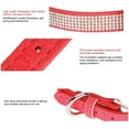 thumbnail image 5 of Red L 50x2.5cm Suede Microfiber Double Bowknot Crystal Sparkle Rhinestone Cat Collar Pet Supply, 5 of 5