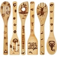 thumbnail image 1 of 6 Pieces Halloween Bamboo Utensils Halloween Bamboo Cooking Utensils Bamboo Spoon Kitchen Utensils Serving Bamboo Utensils Bamboo Cutlery Set for Halloween Cooking Kitchen, 1 of 7