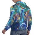 thumbnail image 6 of Pofeuu Colorful Winged Dolphin Print Mens Casual Hooded Collar Drawstring Hoodies Pullover Sweatshirts Casual Long Sleeve Shirts-X-Large, 6 of 7