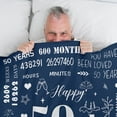 thumbnail image 4 of LHSHID 50th Birthday Gifts for Men Men 50th Birthday Decorations 50 Years Old Happy Birthday Blanket Birthday Gifts Ideas for Dad Husband Grandpa Soft Blanket 60"x80", 4 of 7