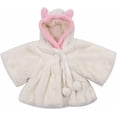 thumbnail image 1 of Baby Girl Winter Jacket Warm Faux Fur Fleece Coat Children Jacket Rabbit Ear Hooded Outerwear, 1 of 5