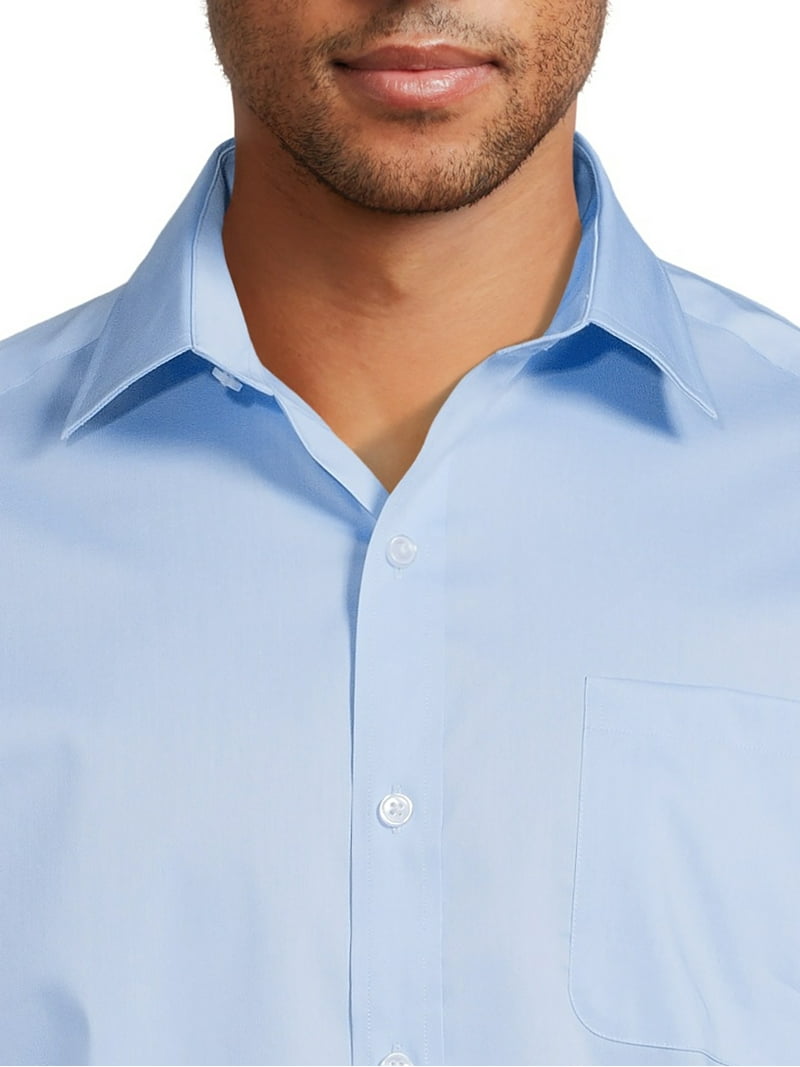 George Men's Classic Dress Shirt with Long Sleeves, Sizes S-3xl, Blue