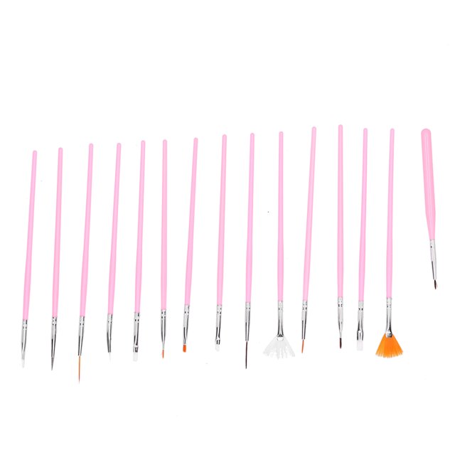 Juego de pinceles profesionales para decoración de uñas, 15 Uds., delineador de uñas de nailon DIY, pincel para pintar y dibujar