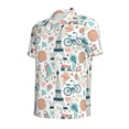 thumbnail image 3 of Daiia Eiffel Tower Pattern Men’s Polo Shirts,Solid Deck Shirt,Classic Fit, Breathable Cotton Polo for Casual and Sport Wear-Small, 3 of 9