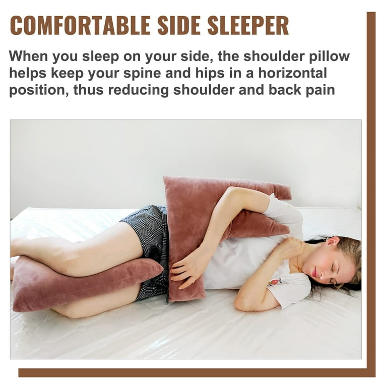 Wife Pillow. Soft Medium Support. Ergonomic Arm Holes Positioner. Bed Side Sleeper. Shoulder, Cervical Neck & Rotator Cuff Pain Relief. Fiber Fill