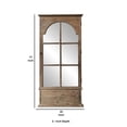 thumbnail image 2 of Benjara 77 Inch French Door Style Leaner Mirror with Door Hinge Details, Brown, 2 of 5