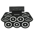 thumbnail image 4 of Almohadilla de batería electrónica Función de grabación Bluetooth Altavoces duales Kit de batería enrollable electrónica portátil 100-240V Enchufe de EE. UU., 4 of 10