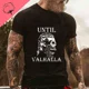 thumbnail image 3 of Camiseta de calavera táctica de guerrero de barba americana Unisex, Camiseta de algodón Til Valhalla, camiseta de manga corta con cuello redondo, Top informal para hombre, 3 of 5