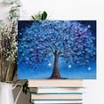 thumbnail image 3 of Colorful Tree of Life Canvas Wall Art, Textured Palette Knife Abstract Nature Painting for Home Decor, Framed & Ready to Hang for Living Room Bedroom Bathroom, 3 of 7