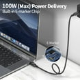 thumbnail image 5 of Fasgear USB 4 Cable 1m - Compatible for Thunderbolt 4/3-40Gbps Data Transfer 8K@60HZ 100W Fast Charging Type C Video Cable for Moniter|Display|External SSD|eGPU USB-C Docking|Laptop (3ft), 5 of 7