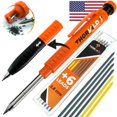thumbnail image 1 of THORVALD Carpenter Pencils Set for Carpenter - Incl. 7 Leads + Sharpener + Finger Grip - Solid Mechanical Pencils with Fine Point/Best Marking tools Construction/Carpenters/Scriber, 1 of 4