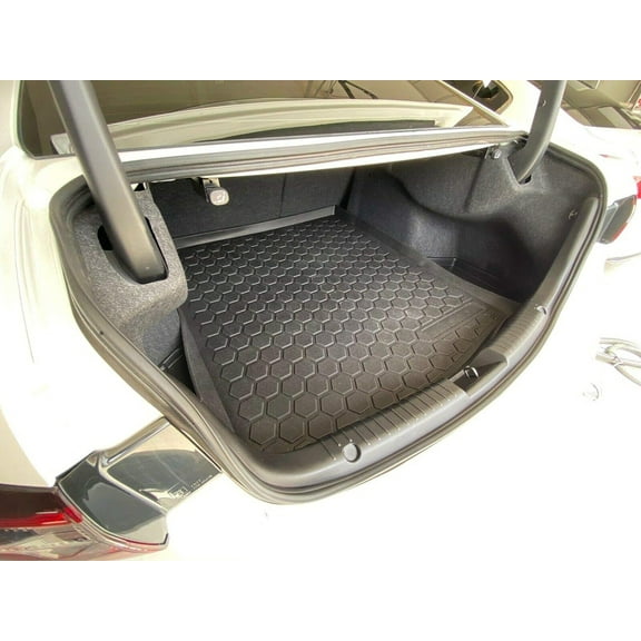EACCESSORIES EA Cargo Liner – Trunk Mat for Mazda 6 Sedan 2014-2021 – Weather-Resistant Trunk Mats for Cars with Raised Lip – Non-Slip Car Trunk Mat Rubber – Easy to Install – Laser Pre-Cut Design