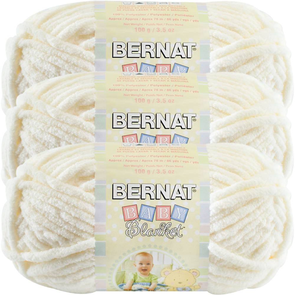Bernat Baby Blanket YarnVanilla, Multipack Of 3