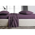 thumbnail image 2 of Full Size 100% Egyptian Cotton Bed Sheets Luxury 800 Thread Count 4Pcs Sheet Set - Plum Solid Sateen Weave for Soft & Silky Feel Long Staple Cotton 26" Inch Deep Pocket, 2 of 7