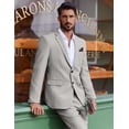 thumbnail image 3 of COOFANDY Men's 2 Piece Suit Slim Fit Suits for Men Two Button Blazer Formal Business Jacket Suit for Wedding Prom Dinner, 3 of 5