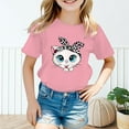 thumbnail image 2 of MEZZALL Kids Girls Cute Graphic Cartoon T-Shirts Round Neck Short Sleeve Tee Summer Casual T Shirt Tee Classic Baby Toddler Dailywear, 2 of 5