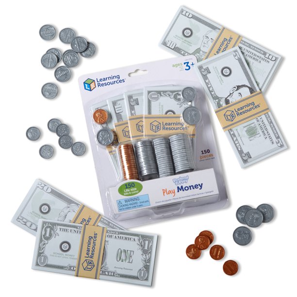 Learning Resources Pretend & Play, Play Money for Kids, Counting, Math